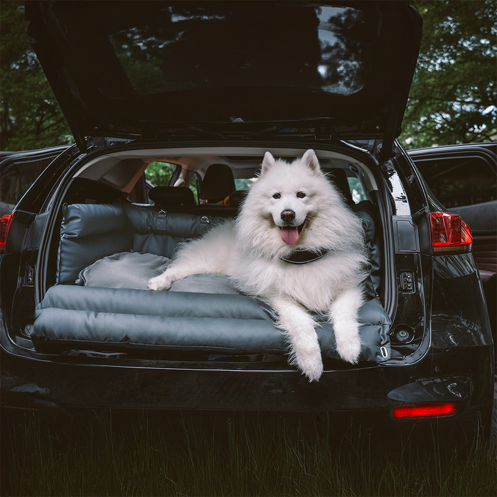 large deluxe faux leather dog car seat booster bed urban voyager